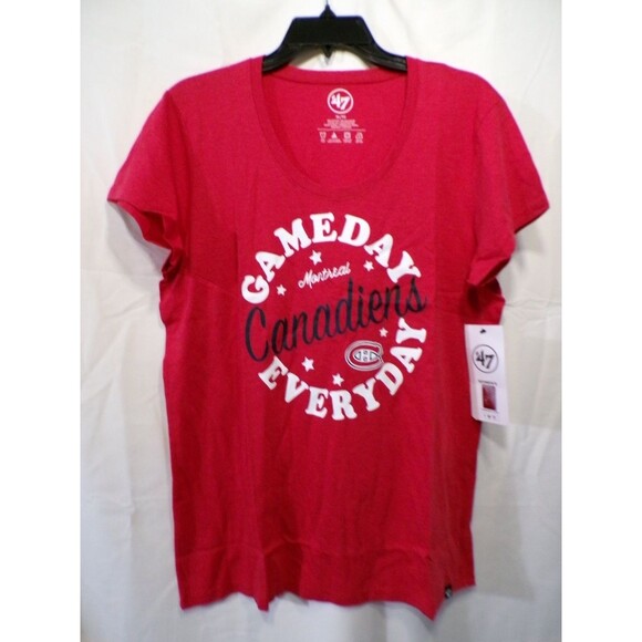 47 Brand Tops - 47 Brand Montreal Canadiens Women's T-Shirt XL Red Gameday Everyday